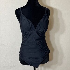 Cupshe Women’s Black One Piece Bathing Suit with Tummy Control - L - NWT